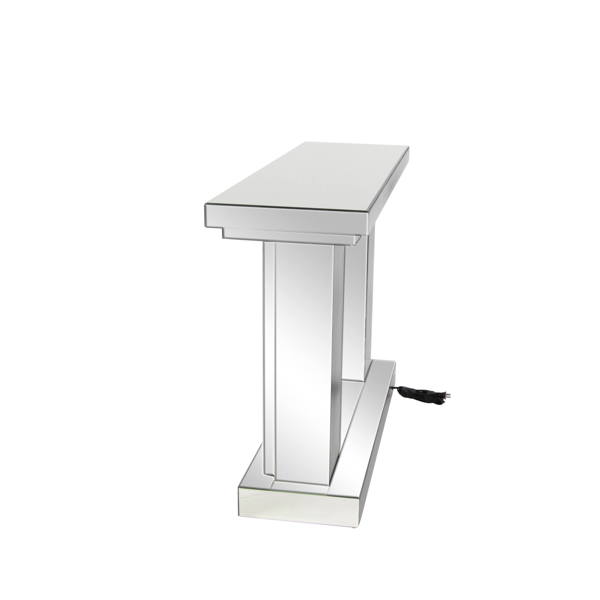 Silver Glam Wood Console Table, 32" x 48"